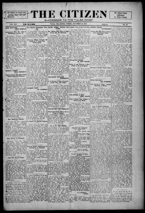Primary view of object titled 'The Citizen (Tulsa, Okla.), Vol. 11, No. 30, Ed. 1 Friday, October 13, 1911'.
