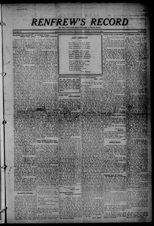 Renfrew's Record (Alva, Okla.), Vol. 17, No. 43, Ed. 1 Friday, August 23, 1918