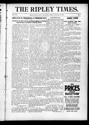 The Ripley Times. (Ripley, Okla.), Vol. 7, No. 9, Ed. 1 Friday, November 30, 1906