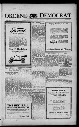 Okeene Democrat (Okeene, Okla.), Vol. 1, No. 49, Ed. 1 Friday, August 17, 1917