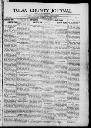 Tulsa County Journal (Tulsa, Okla.), Vol. 23, No. 29, Ed. 1 Thursday, October 3, 1912