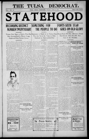 Primary view of object titled 'The Tulsa Democrat. (Tulsa, Indian Terr.), Vol. 7, No. 24, Ed. 1 Friday, June 15, 1906'.