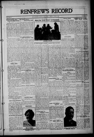 Primary view of object titled 'Renfrew's Record (Alva, Okla.), Vol. 16, No. 31, Ed. 1 Friday, June 8, 1917'.