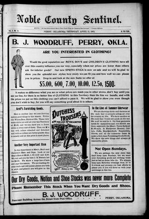 Noble County Sentinel. (Perry, Okla.), Vol. 8, No. 31, Ed. 1 Thursday, April 11, 1901