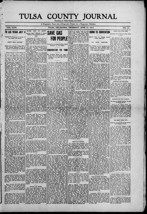 Tulsa County Journal (Tulsa, Okla.), Vol. 23, No. 13, Ed. 1 Thursday, June 13, 1912