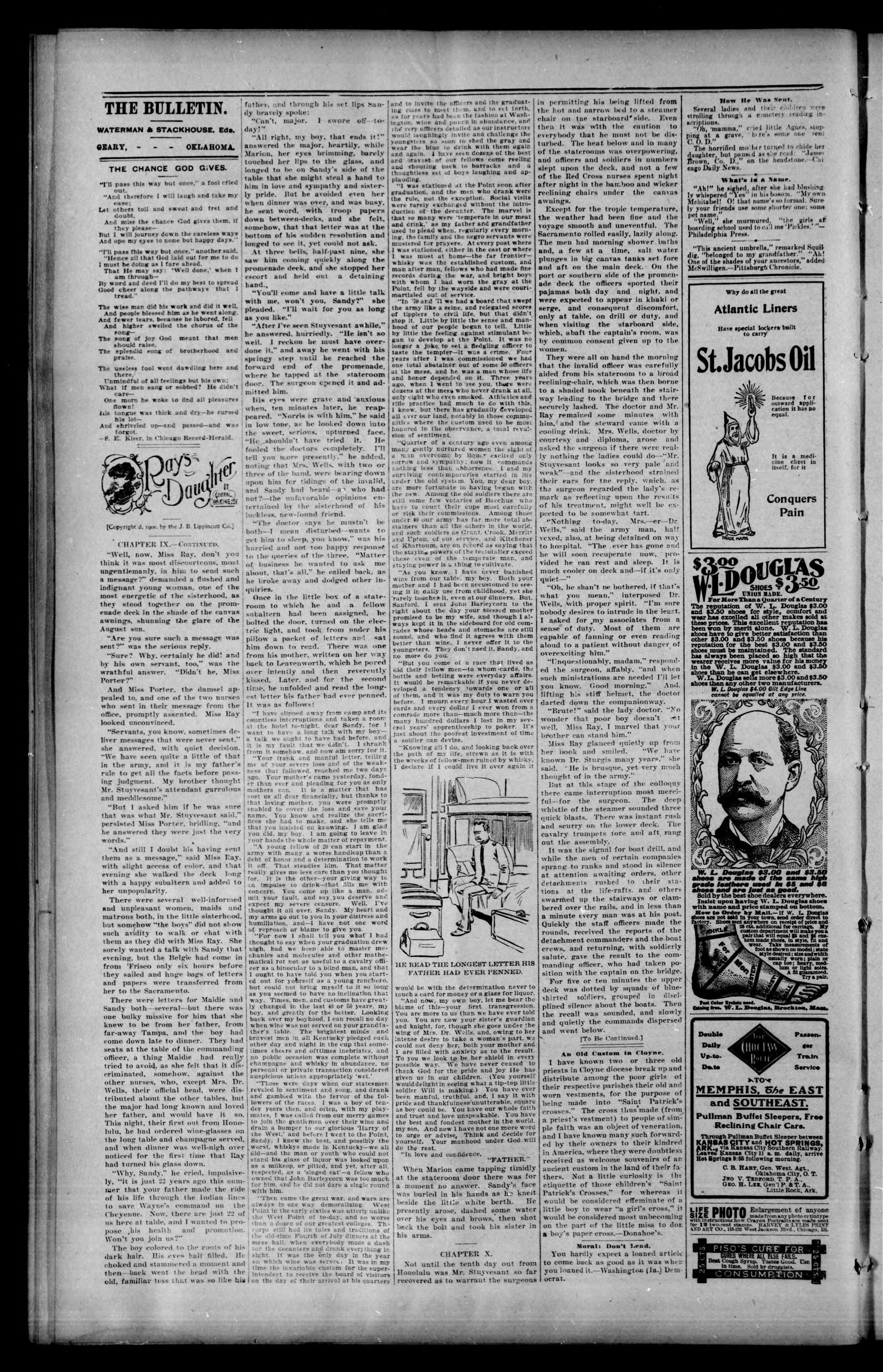 Geary Bulletin. (Geary, Okla.), Vol. 3, No. 15, Ed. 1 Thursday, October 3, 1901
                                                
                                                    [Sequence #]: 6 of 10
                                                
