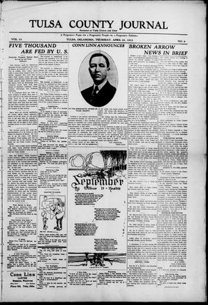 Tulsa County Journal (Tulsa, Okla.), Vol. 23, No. 6, Ed. 1 Thursday, April 25, 1912