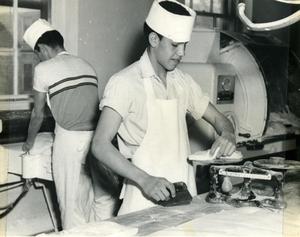 Food Preparation -  Here Trainees Are Shown Operating The Kneading Machine And Scaling Dough.