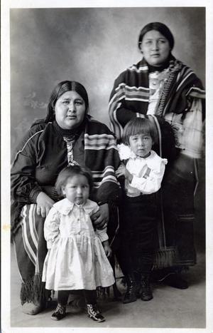 Two Osage Women with Children