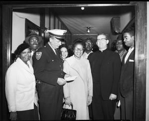Clara Luper with a Group at the Oklahoma City Police Headquarters