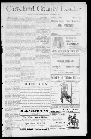 Cleveland County Leader (Lexington, Okla. Terr.), Vol. 9, No. 13, Ed. 1 Saturday, December 30, 1899