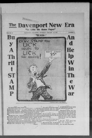 Primary view of object titled 'The Davenport New Era (Davenport, Okla.), Vol. 10, No. 3, Ed. 1 Thursday, February 28, 1918'.