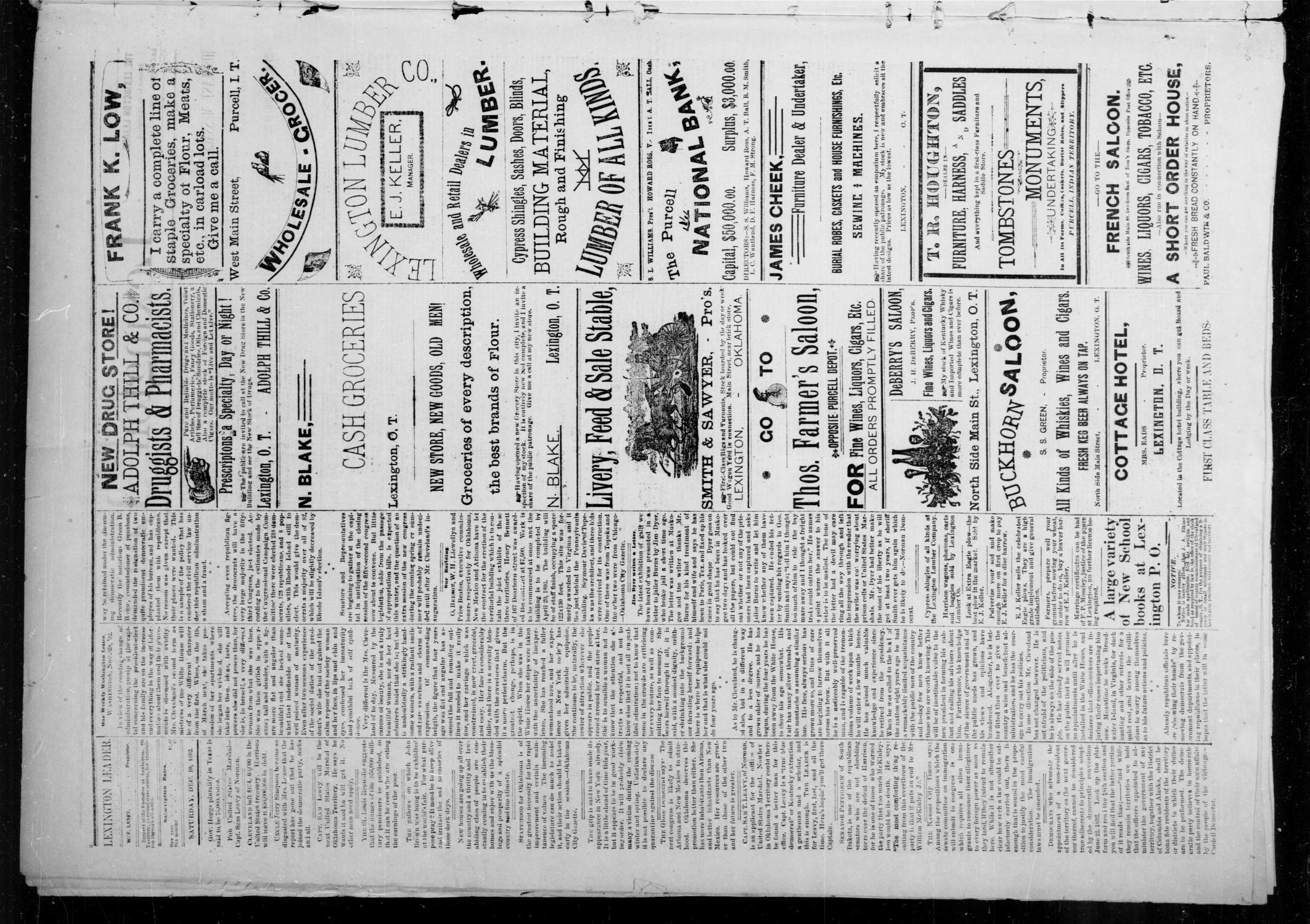 Lexington Leader. (Lexington, Okla. Terr.), Vol. 2, No. 37, Ed. 1 Saturday, December 10, 1892
                                                
                                                    [Sequence #]: 2 of 4
                                                
