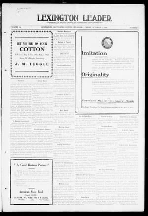 Primary view of object titled 'Lexington Leader. (Lexington, Okla.), Vol. 19, No. 3, Ed. 1 Friday, October 8, 1909'.