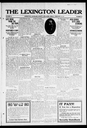 The Lexington Leader (Lexington, Okla.), Vol. 22, No. 22, Ed. 1 Friday, February 14, 1913