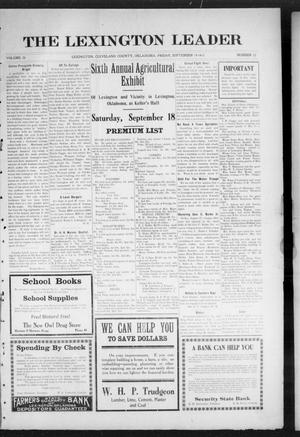 The Lexington Leader (Lexington, Okla.), Vol. 24, No. 52, Ed. 1 Friday, September 10, 1915