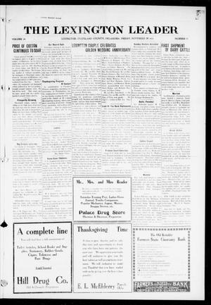 Primary view of object titled 'The Lexington Leader (Lexington, Okla.), Vol. 26, No. 11, Ed. 1 Friday, November 24, 1916'.