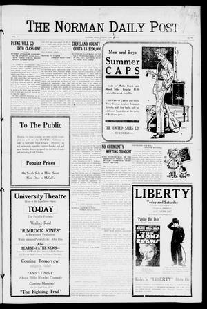 The Norman Daily Post. (Norman, Okla.), Vol. 1, No. 65, Ed. 1 Thursday, June 6, 1918