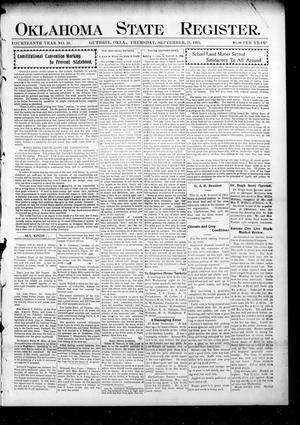 Oklahoma State Register. (Guthrie, Okla.), Vol. 14, No. 39, Ed. 1 Thursday, September 28, 1905