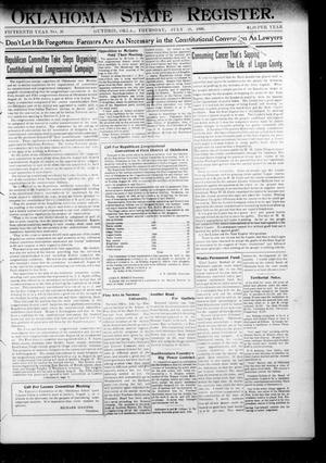 Oklahoma State Register. (Guthrie, Okla.), Vol. 15, No. 26, Ed. 1 Thursday, July 19, 1906