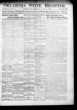 Oklahoma State Register. (Guthrie, Okla.), Vol. 15, No. 31, Ed. 1 Thursday, August 23, 1906