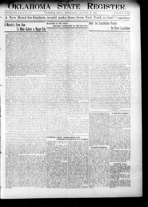 Oklahoma State Register. (Guthrie, Okla.), Vol. 15, No. 32, Ed. 1 Thursday, August 30, 1906