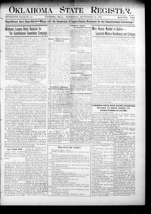 Oklahoma State Register. (Guthrie, Okla.), Vol. 15, No. 34, Ed. 1 Thursday, September 20, 1906