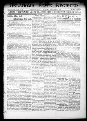 Oklahoma State Register. (Guthrie, Okla.), Vol. 15, No. 40, Ed. 1 Thursday, November 1, 1906