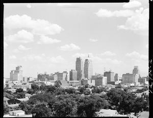 Skyline of Oklahoma City, Oklahoma in 1957