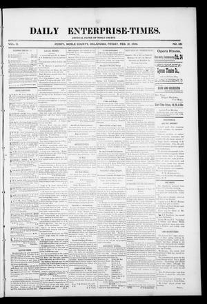 Primary view of object titled 'Daily Enterprise-Times. (Perry, Okla.), Vol. 1, No. 251, Ed. 1 Friday, February 21, 1896'.