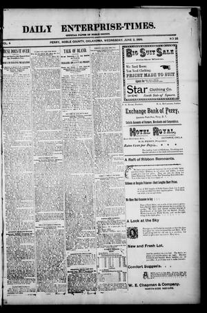 Daily Enterprise-Times. (Perry, Okla.), Vol. 4, No. 25, Ed. 1 Wednesday, June 3, 1896