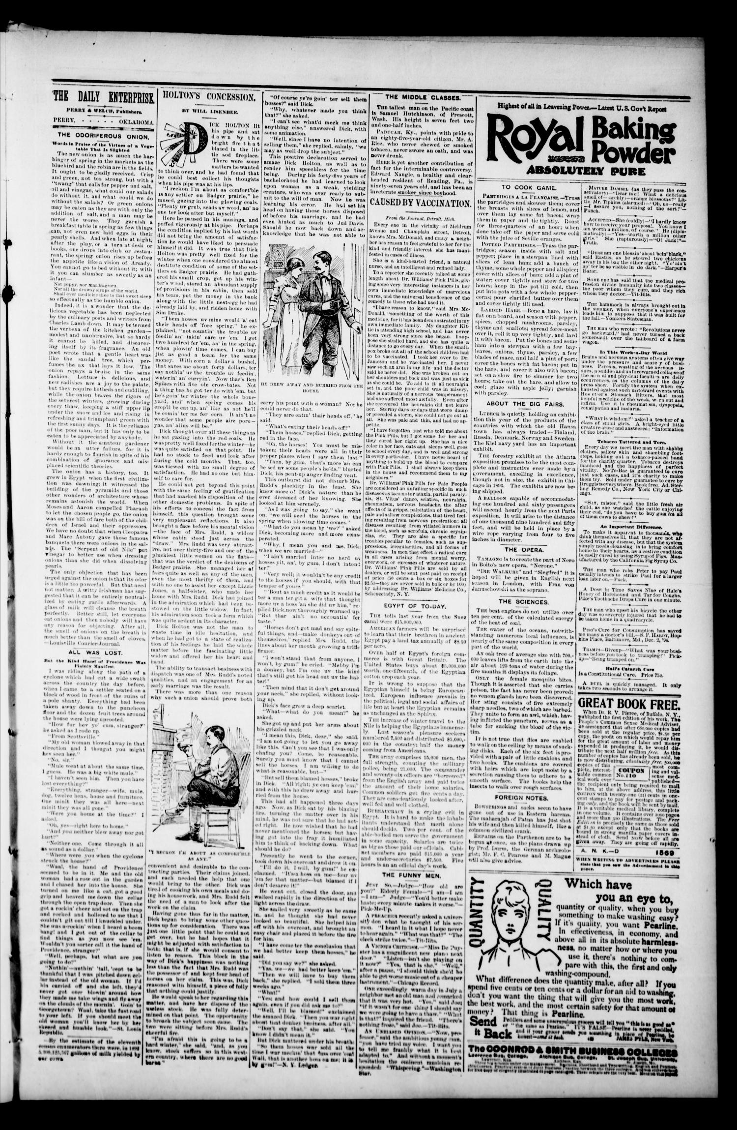 Perry Enterprise-Times. (Perry, Okla.), Vol. 1, No. 119, Ed. 1 Sunday, September 20, 1896
                                                
                                                    [Sequence #]: 3 of 4
                                                