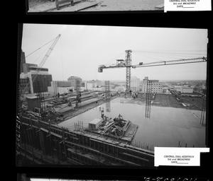 Primary view of object titled 'Construction Area of the Southwestern Bell Telephone Central Dial Addition in Oklahoma City, Oklahoma'.