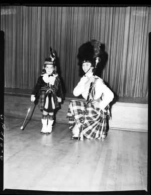 Two Young People Dressed in Kilts in Oklahoma City, Oklahoma