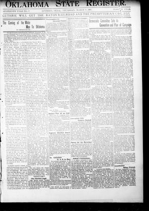 Oklahoma State Register. (Guthrie, Okla.), Vol. 16, No. 9, Ed. 1 Thursday, March 28, 1907