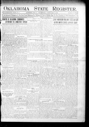 Oklahoma State Register. (Guthrie, Okla.), Vol. 17, No. 5, Ed. 1 Thursday, February 27, 1908
