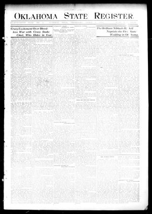 Oklahoma State Register. (Guthrie, Okla.), Vol. 18, No. 3, Ed. 1 Thursday, April 1, 1909