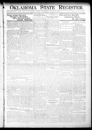 Oklahoma State Register. (Guthrie, Okla.), Vol. 18, No. 6, Ed. 1 Thursday, April 22, 1909
