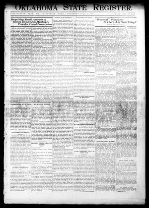 Primary view of object titled 'Oklahoma State Register. (Guthrie, Okla.), Vol. 18, No. 13, Ed. 1 Thursday, June 3, 1909'.