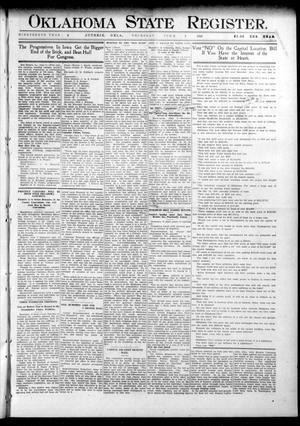 Oklahoma State Register. (Guthrie, Okla.), Vol. 19, No. 8, Ed. 1 Thursday, June 9, 1910