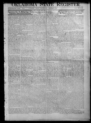 Oklahoma State Register. (Guthrie, Okla.), Vol. 19, No. 34, Ed. 1 Thursday, December 1, 1910