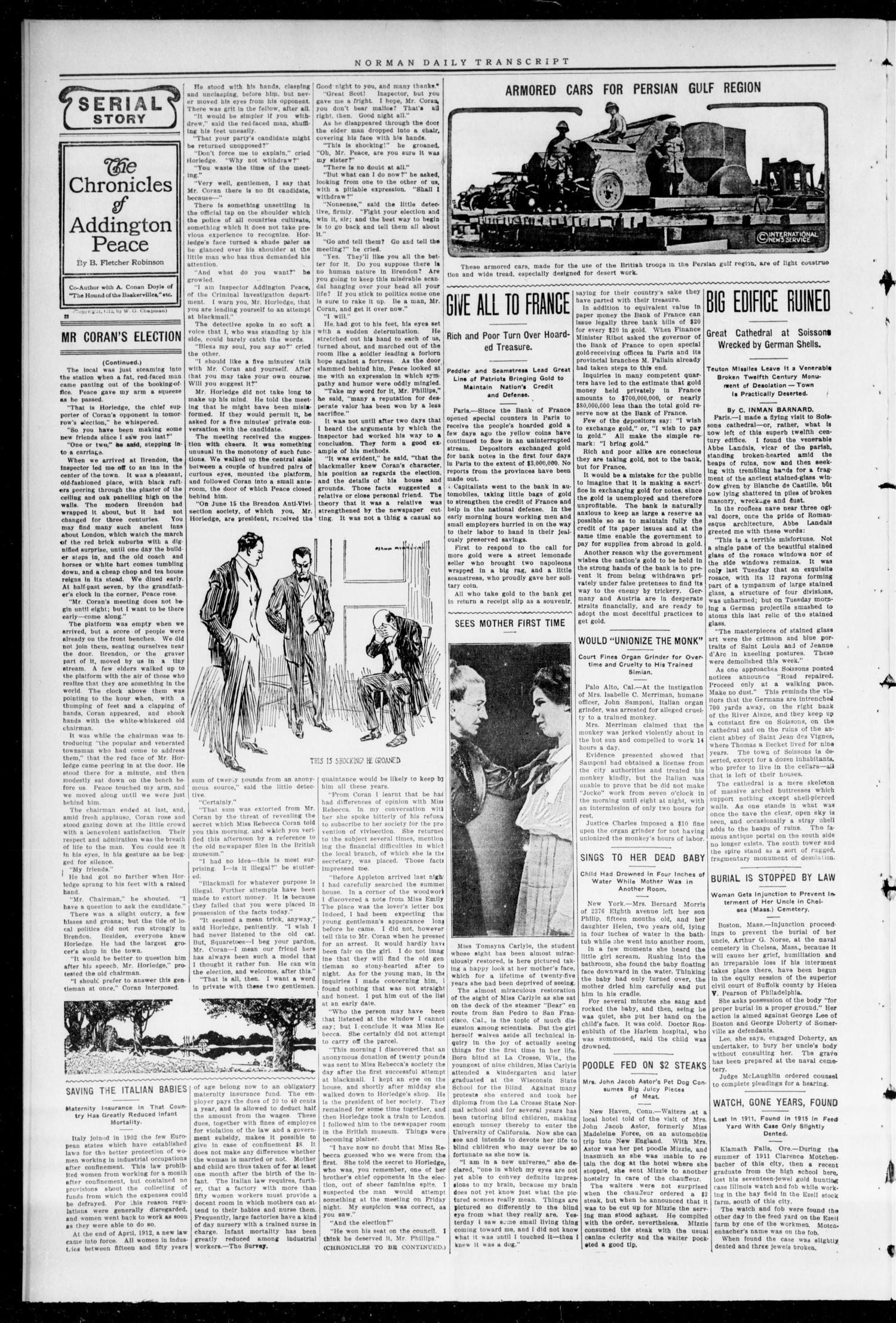 The Daily Transcript  (Norman, Okla.), Vol. 3, No. 49, Ed. 1 Monday, August 9, 1915
                                                
                                                    [Sequence #]: 2 of 4
                                                