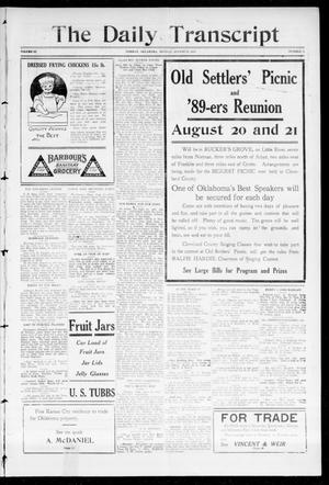 Primary view of object titled 'The Daily Transcript  (Norman, Okla.), Vol. 3, No. 54, Ed. 1 Sunday, August 15, 1915'.