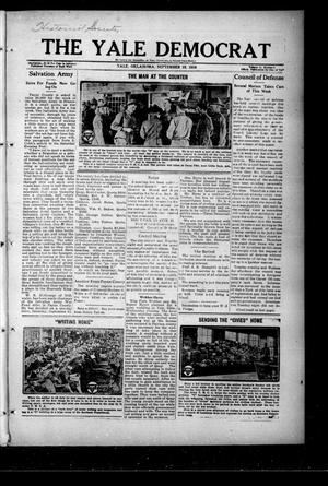 Primary view of object titled 'The Yale Democrat (Yale, Okla.), Vol. 11, No. 5, Ed. 1 Thursday, September 19, 1918'.