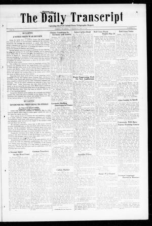Primary view of object titled 'The Daily Transcript  (Norman, Okla.), Vol. 6, No. 39, Ed. 1 Wednesday, May 8, 1918'.