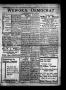 Thumbnail image of item number 1 in: 'Wewoka Democrat (Wewoka, Okla.), Vol. 7, No. 39, Ed. 1 Thursday, July 9, 1914'.