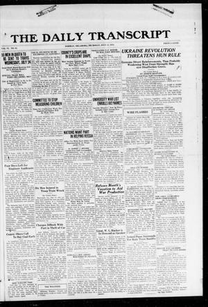The Daily Transcript  (Norman, Okla.), Vol. 6, No. 92, Ed. 1 Thursday, July 11, 1918