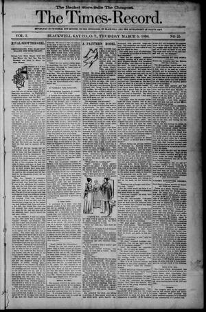 The Times-Record. (Blackwell, Okla. Terr.), Vol. 3, No. 25, Ed. 1 Thursday, March 5, 1896