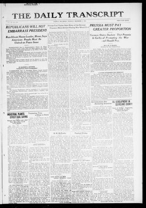 The Daily Transcript  (Norman, Okla.), Vol. 6, No. 214, Ed. 1 Tuesday, December 3, 1918