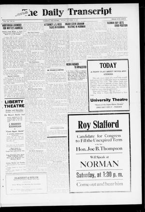 The Daily Transcript  (Norman, Okla.), Vol. 7, No. 163, Ed. 1 Friday, October 10, 1919